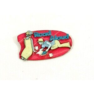 Vintage Designs by Lucinda Read Aloud Pin Brooch